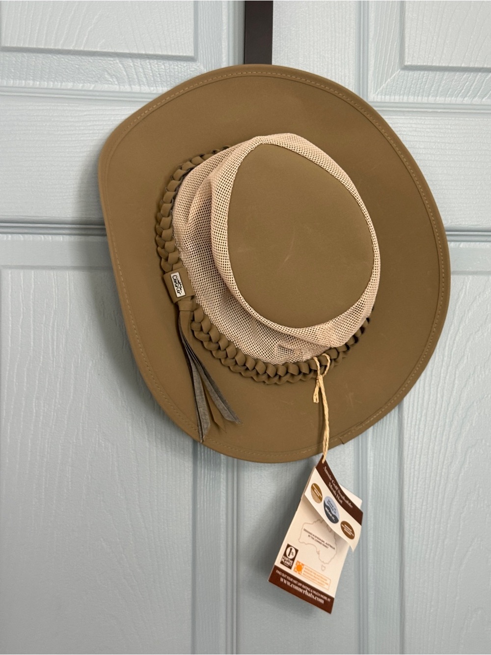 Conner Handmade Hats Aussie Cooling Soakable Golf Hat Khaki Mesh S NWT